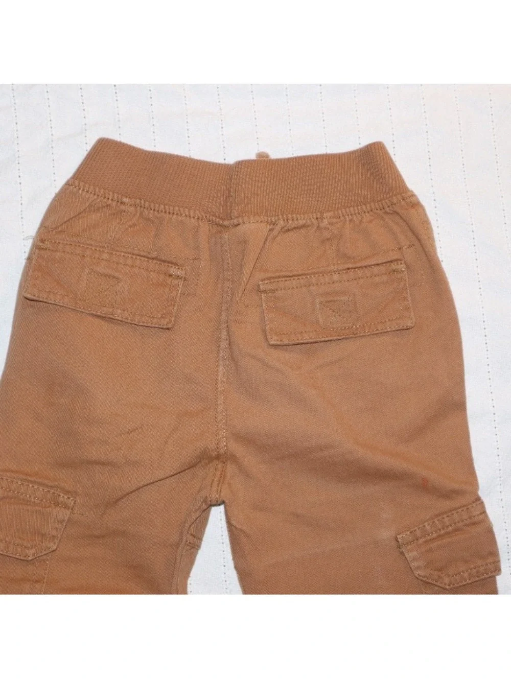 Beverly Hills Polo Club Boys Cargo Jogger Pants Size 5/6 Brown Pull-On Casual